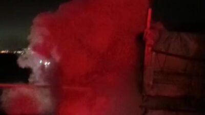 Malatya’nın Akçadağ ilçesinde, amonyum nitrat yüklü bir tırda çıkan yangın
