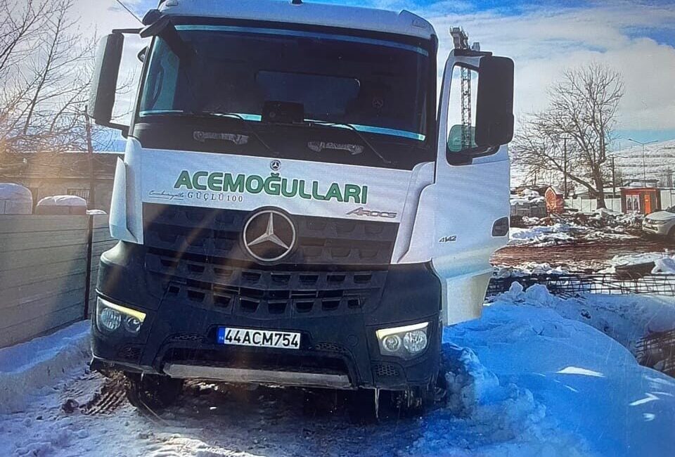 Doğanşehir ilçesinde beton mikserinin çarptığı bir yayayla yaşanan kaza sonucu