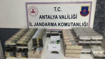 Antalya İl Jandarma Komutanlığı ekipleri, Manavgat ilçesinde gerçekleştirilen operasyonda çeşitli