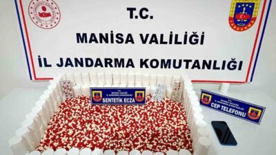 Manisa’da gerçekleştirilen bir operasyonda 6 bin 71 adet sentetik uyuşturucuyla