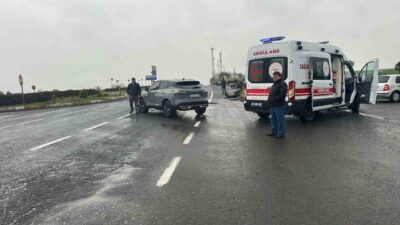 Muratlı ilçesindeki Müsellim Mahallesi kavşağında meydana gelen trafik kazasında 1