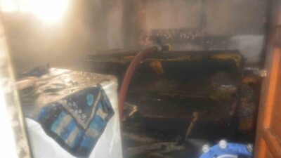 Ünye ilçesinde, Çınarlık Mahallesi’nde bulunan 4 katlı bir apartmanın zemin