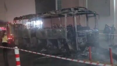Kapıkule Sınır Kapısı’nda Yolcu Otobüsünde Yangın Çıktı Türkiye’ye giriş yapmak