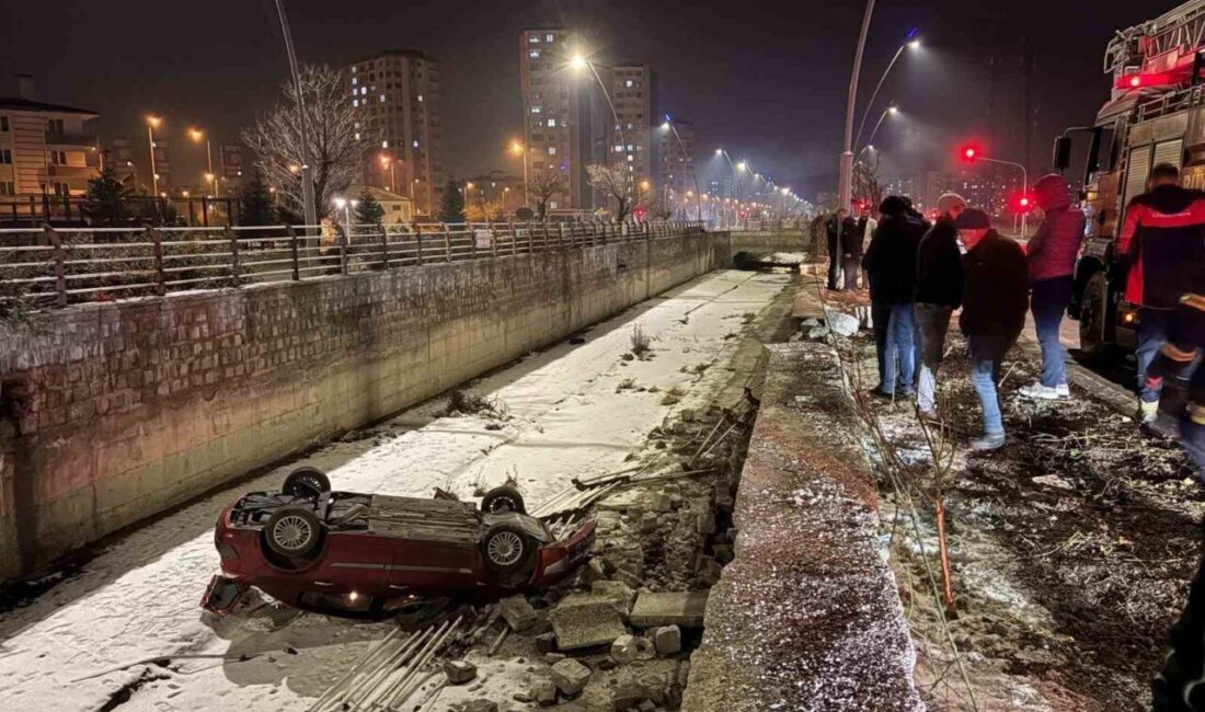 Kocasinan ilçesinde meydana gelen bir trafik kazasında sürücü, aracının kontrolünü