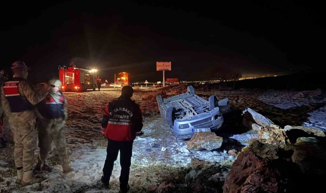 Diyarbakır’ın Ergani ilçesinde meydana gelen trafik kazasında bir sürücü ağır
