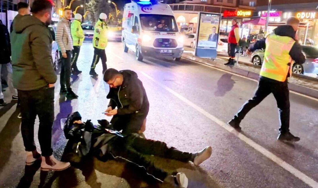 Aksaray’da meydana gelen trafik kazasında, otomobil ile motosiklet çarpıştı ve