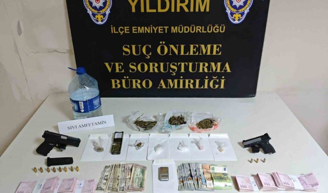 Bursa’da polis ekipleri, “Baron abla” lakaplı Yelid A.’nın evini tespit