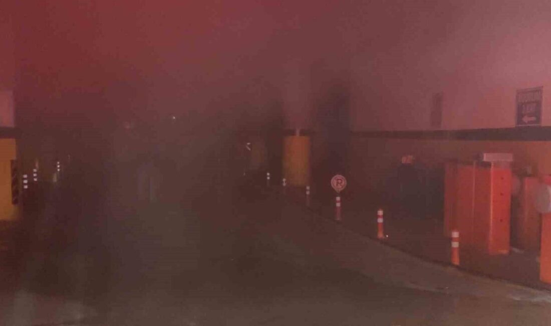 Rize Belediyesi’ne ait iki katlı yer altı otoparkında meydana gelen