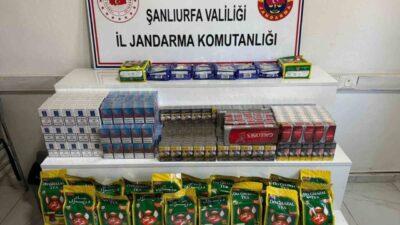 Şanlıurfa’nın Viranşehir ilçesinde gerçekleştirilen operasyonda 6,180 paket gümrük kaçağı sigara
