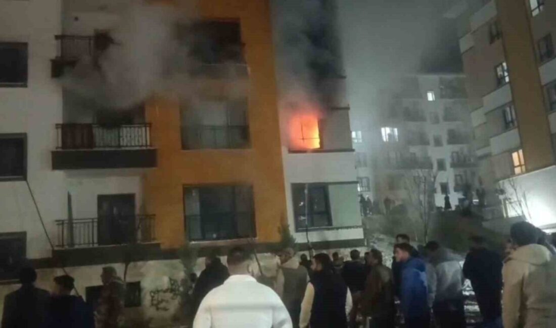 Birecik ilçesindeki bir apartman yangınında, ikinci katta mahsur kalan vatandaşlar