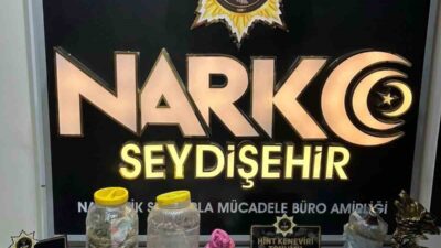 Konya’nın Seydişehir ilçesinde polis ekiplerinin gerçekleştirdiği operasyonda büyük miktarda uyuşturucu