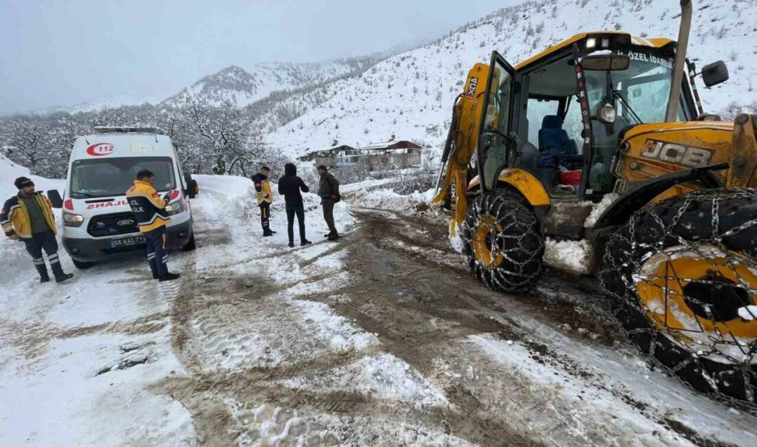 Siirt ilinde yaşanan kar yağışı nedeniyle mahsur kalan hastalar, açılan