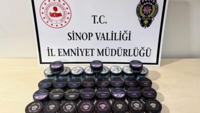 Sinop’un Ayancık ilçesinde gerçekleştirilen polis operasyonlarında 20 litre etil alkol,