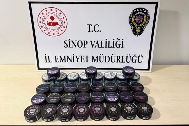 Sinop’un Ayancık ilçesinde gerçekleştirilen polis operasyonlarında 20 litre etil alkol,