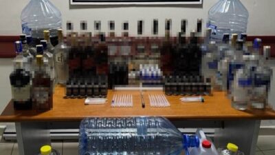 Sinop’ta düzenlenen operasyonda sahte alkol üretimi ve satışıyla ilgili faaliyetlere