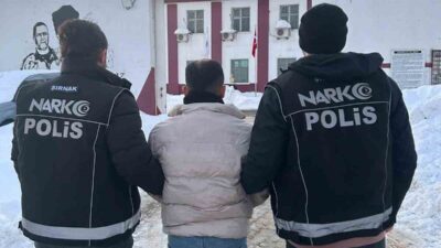 Şırnak’ta, uyuşturucu suçundan hüküm giymiş bir kişi, polis ekipleri tarafından