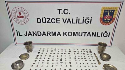 Düzce’de jandarma tarafından düzenlenen bir operasyonda, Roma ve Bizans dönemlerine