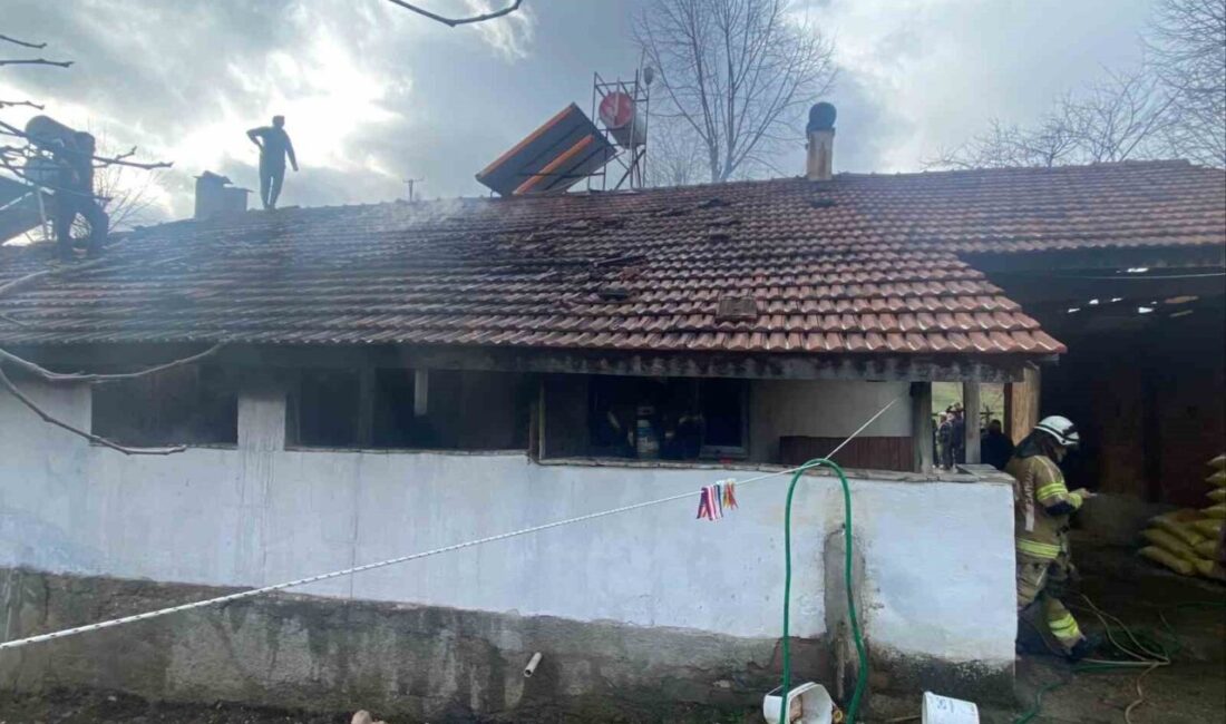Bursa’nın İnegöl ilçesinde yaşayan yalnız bir adamın evi, bir yangın