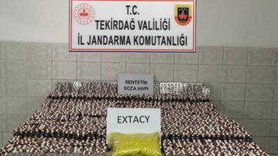 Çorlu ilçesinde jandarma tarafından gerçekleştirilen operasyonda on binlerce adet sentetik