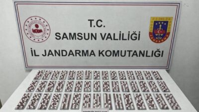 Samsun’un Tekkeköy ilçesinde gerçekleştirilen bir operasyonda jandarma ekipleri tarafından sentetik