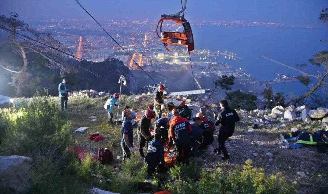 Antalya’da Sarısu mevkiinde gerçekleşen teleferik kazasında 1 kişinin hayatını kaybettiği