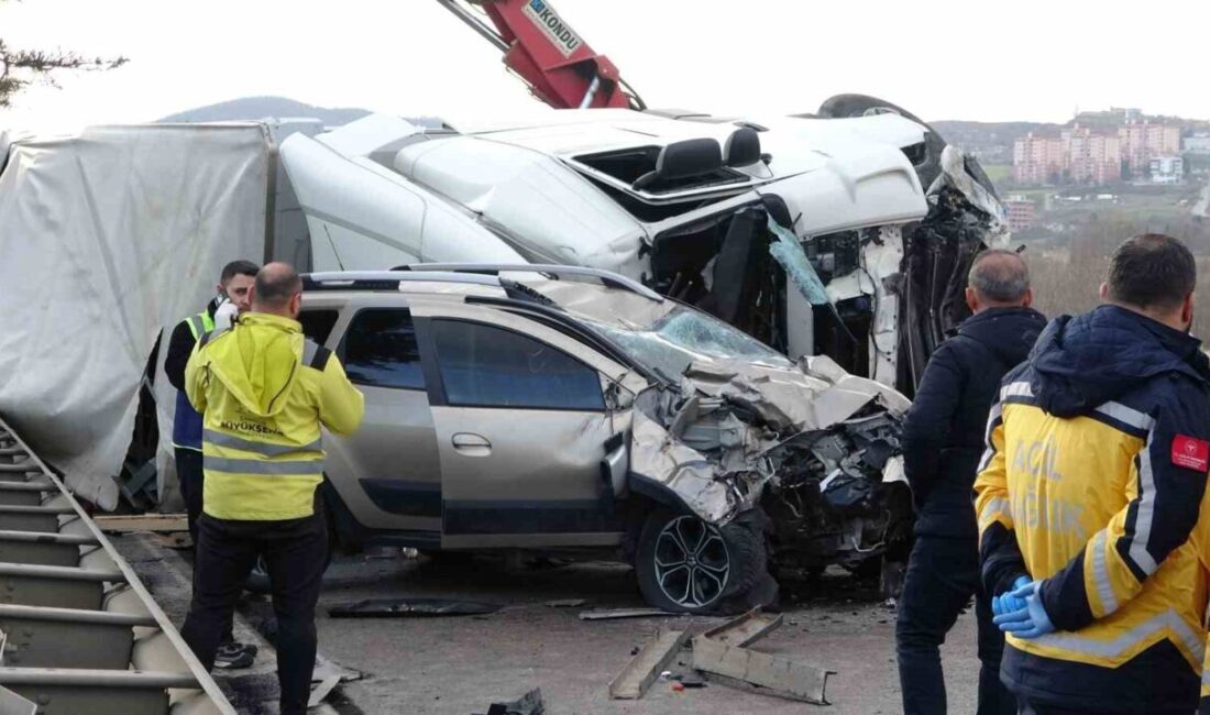 Samsun’un Canik ilçesinde meydana gelen trafik kazasında, bir tırın karşı