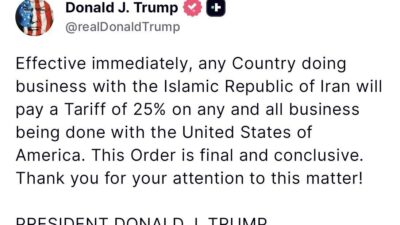 ABD Başkanı Donald Trump, İran’a karşı devam eden kitlesel protestoların