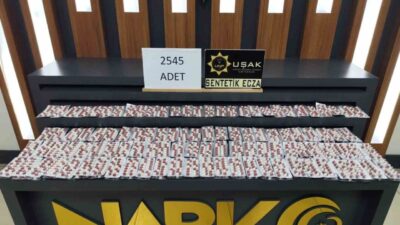 Uşak’ta Narkotik Suçlarla Mücadele ekipleri, uyuşturucu madde ticaretiyle ilgili gerçekleştirilen