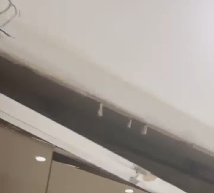 Bursa’da, yeni tamamlanan bir binanın bir daire’sinde mutfak tavanının çökmesi