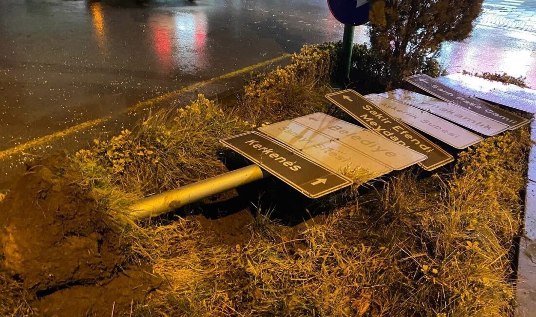 Sorgun ilçesine bağlı Yozgat’ta meydana gelen kuvvetli rüzgar ve fırtına,