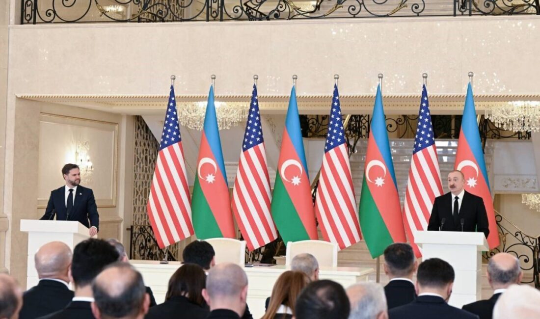 ABD Başkan Yardımcısı James David Vance, Azerbaycan Cumhurbaşkanı İlham Aliyev