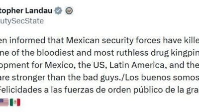 ABD Dışişleri Bakanı Yardımcısı Christopher Landau, Meksika’da Jalisco Yeni Nesil
