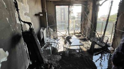 Alanya ilçesinde bulunan beş katlı bir apartmanın üçüncü katında meydana