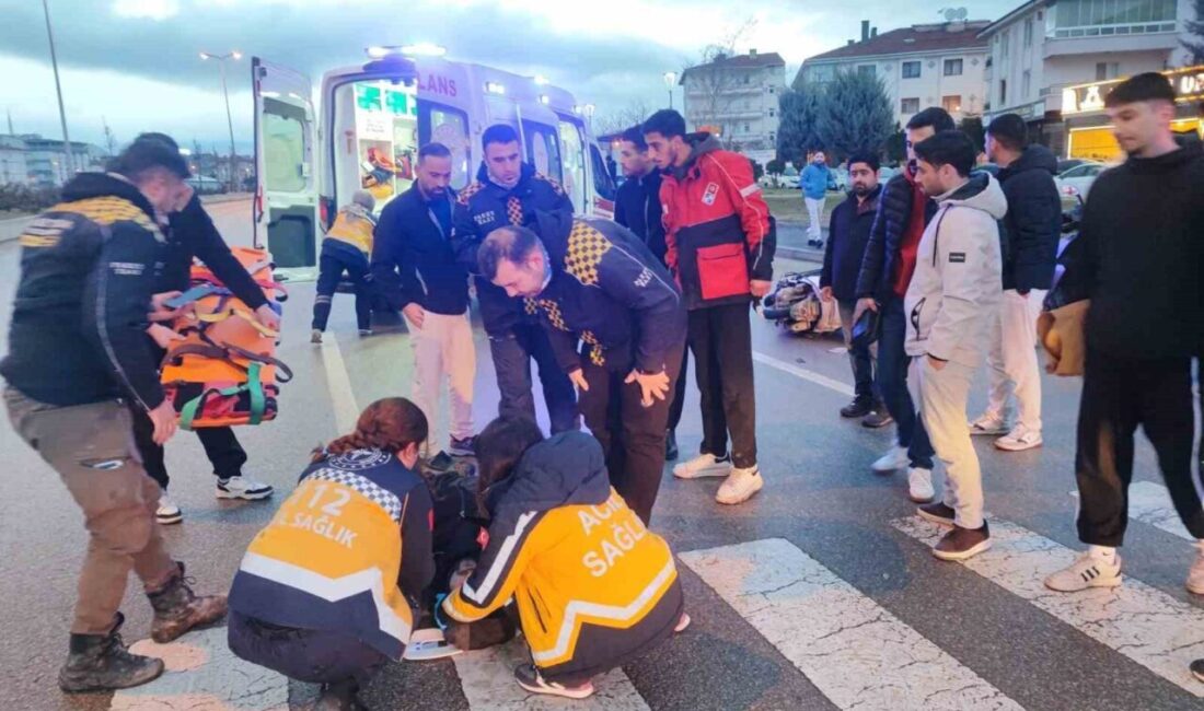 Sincan ilçesinde motokuryenin kontrolünü kaybederek yola savrulması sonucu yaralanma meydana