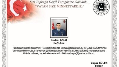 Balıkesir’de bir F-16 uçağının kaza kırıma uğraması sonucunda Hava Pilot