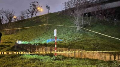 İstanbul’un Bayrampaşa ilçesinde, otoyol kenarındaki yeşil alanda bir erkek cesedi