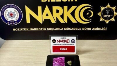 Bozüyük ilçesinde gerçekleştirilen uyuşturucu operasyonunda, Bilecik İl Emniyet Müdürlüğü Narkotik