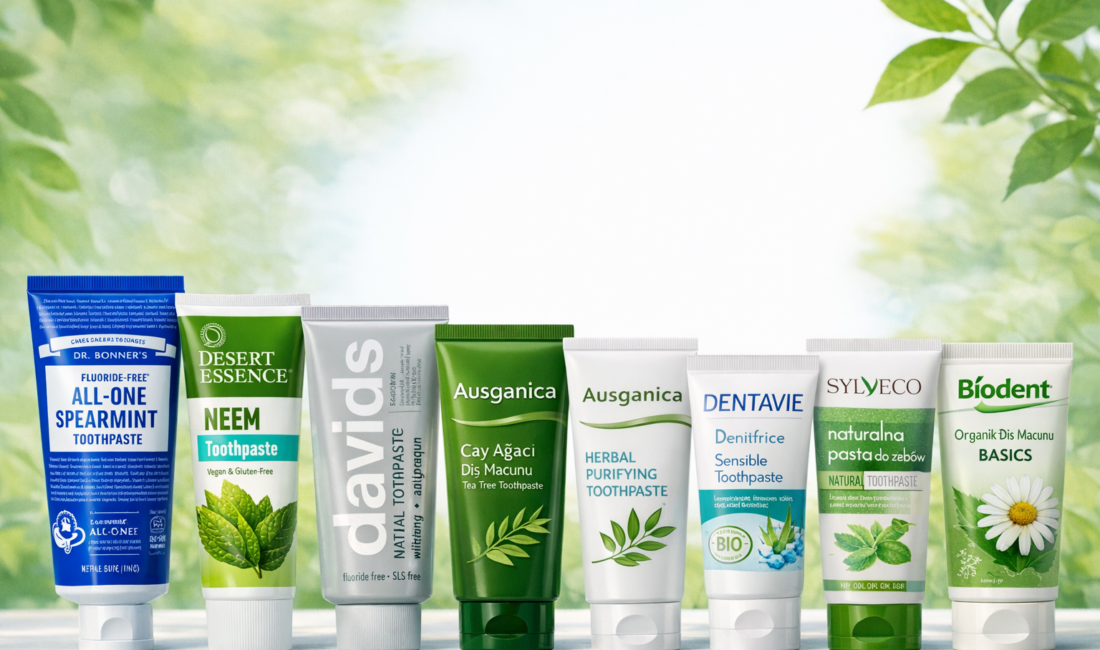 Son yıllarda bitkisel diş macunu markaları, hem sağlıklı yaşam trendinin