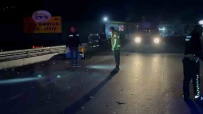 Bolu’da bir kadın, fabrikada çalışan oğlunu almaya gelen scooter sürerken