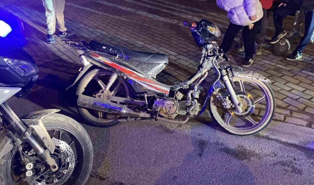 Bursa’nın İnegöl ilçesinde polis ekipleri, plakasız motosiklet sürücüsüne yaptıkları dur