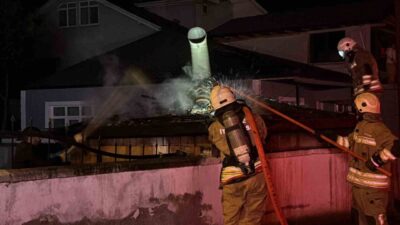 Düzce’de bugün meydana gelen yangın, rüzgarın etkisiyle başladı ancak ekiplerin