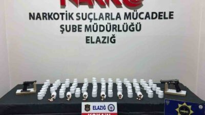 Elazığ İl Emniyet Müdürlüğü Narkotik ekipleri tarafından gerçekleştirilen bir operasyonda