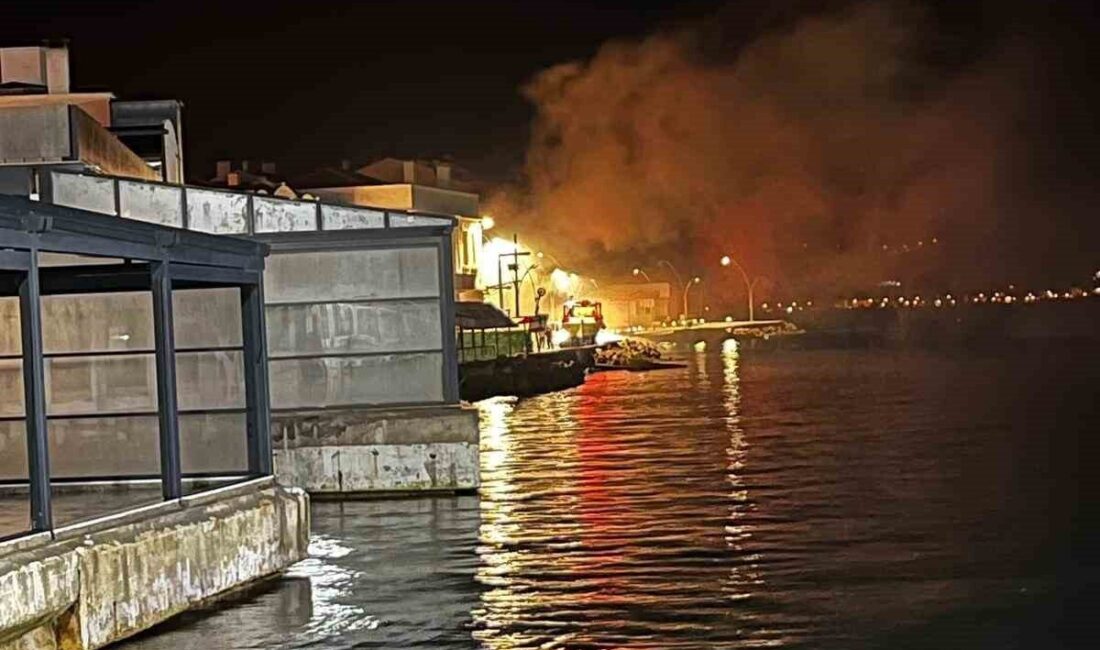 Çanakkale’nin Gelibolu ilçesinde, gece yarısı kayıkhane mevkiinde çıkan yangın korkuya
