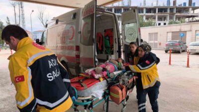 İnegöl ilçesinde meydana gelen trafik kazasında, hafif ticari aracın çarptığı