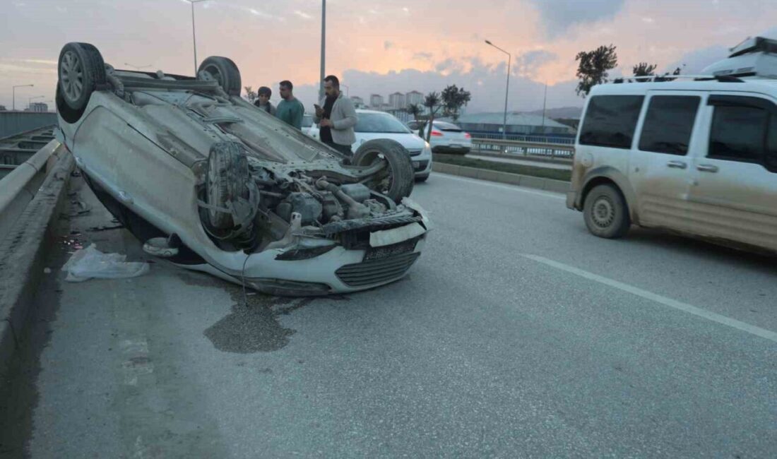 Antakya ilçesinde meydana gelen trafik kazasında, aracın sürücüsünün direksiyon hakimiyetini