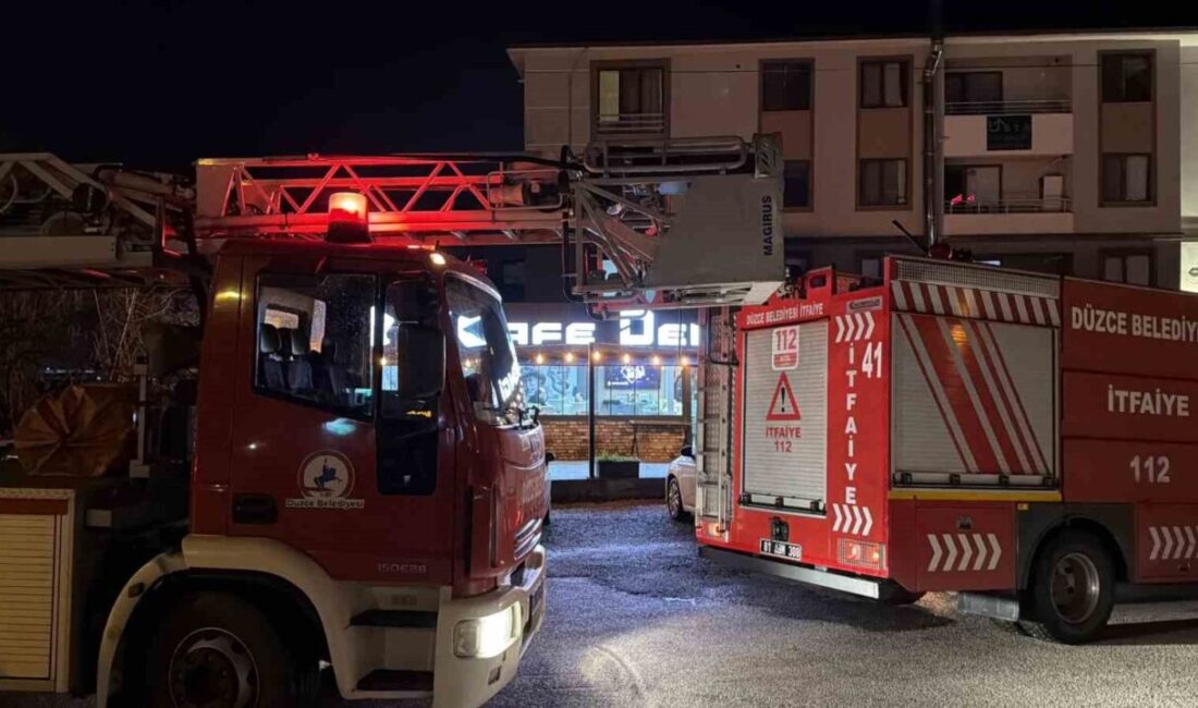 Düzce’nin Şehit Murat Demir Mahallesi’nde bir kafede patates kızartması yapılırken