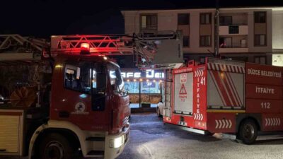 Düzce’nin Şehit Murat Demir Mahallesi’nde bir kafede patates kızartması yapılırken