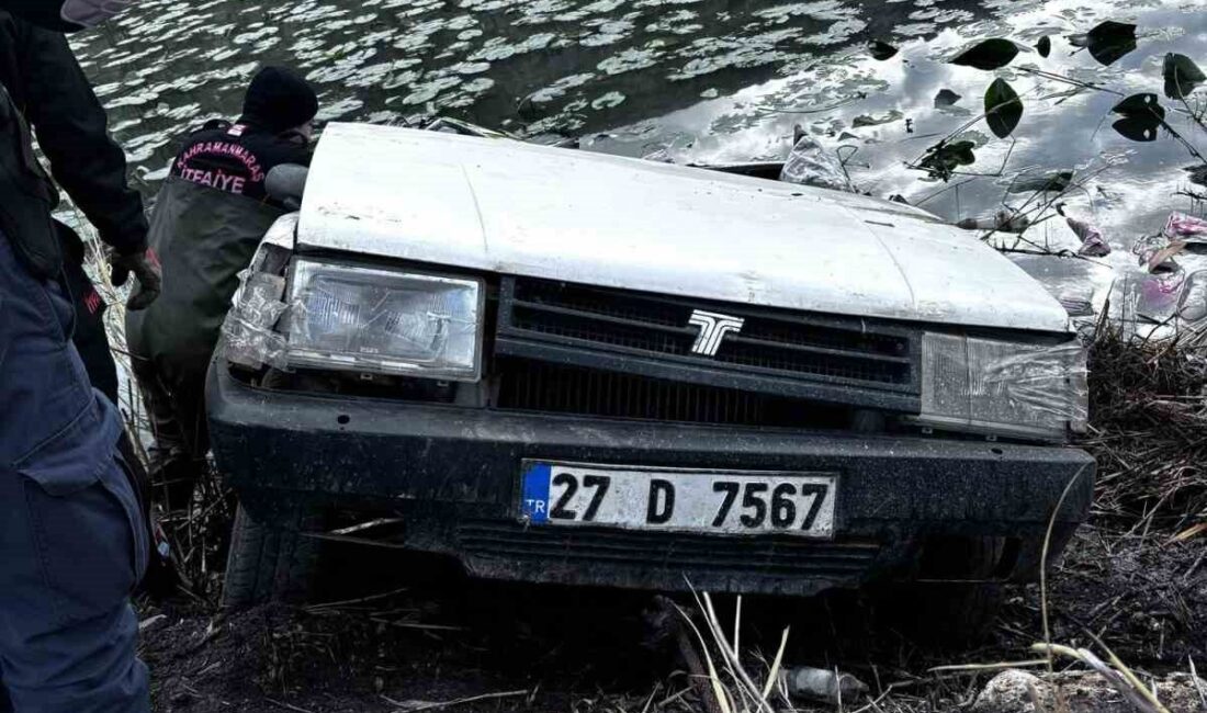 Kahramanmaraş’ta yaşanan bir kaza sonucunda sürücü, otomobilinin gölete düşmesi sonucu