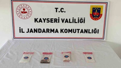 Kayseri’de, jandarma ekipleri tarafından gerçekleştirilen operasyonda, ’uyuşturucu veya uyarıcı madde