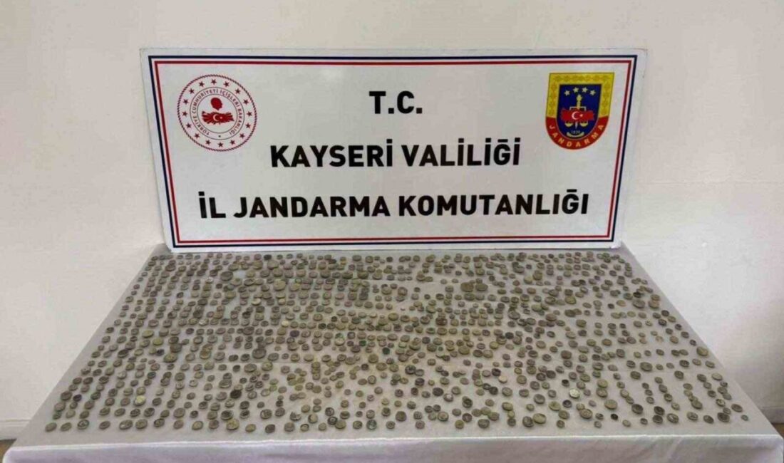 Kayseri bölgesinde, Jandarma ekipleri tarafından gerçekleştirilen ‘Anadolu Mirası’ operasyonlarında bin
